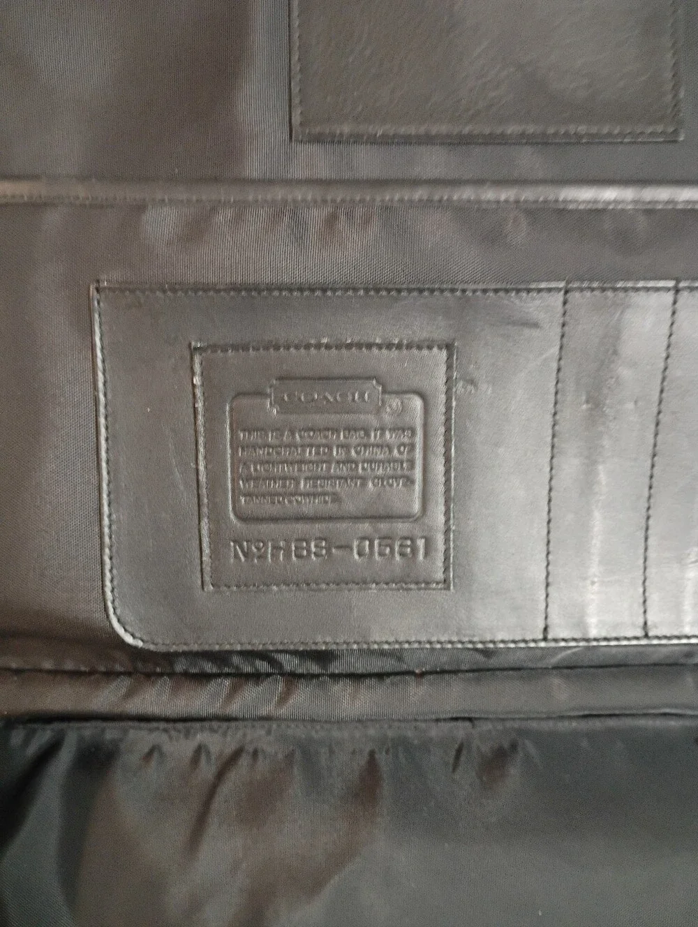 ❤️RARE VINTAGE COACH 0561 BLACK LEATHER VALISE BUSINESS BRIEFCASE +FOB HANGTAG